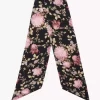 The Chloé Peonies wide bandeau scarf in silk charmeuse