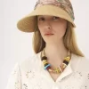 The Chloé visor in raffia