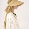 The Chloé visor in raffia