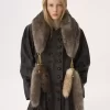 The Treasure Tails scarf in shearling
