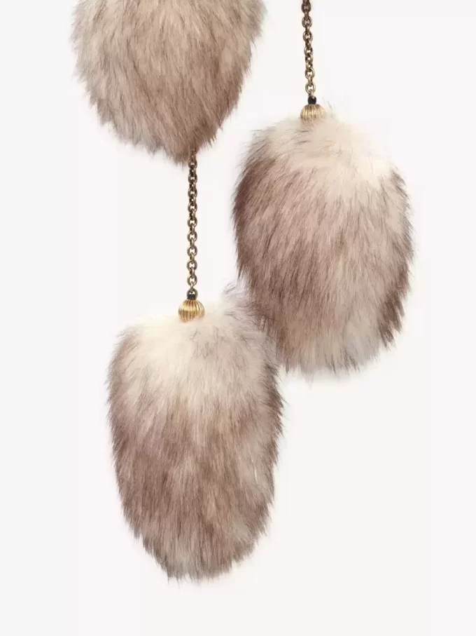 The Treasure Tails scarf in shearling