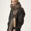 The Treasure Tails scarf in shearling