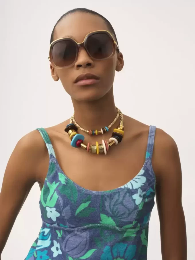 Thin-strap mini dress in cotton jersey