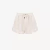 Turn-up drawstring shorts in cotton