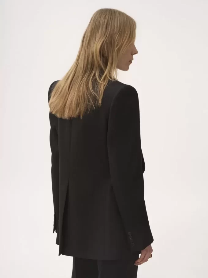 Tuxedo jacket in wool grain de poudre