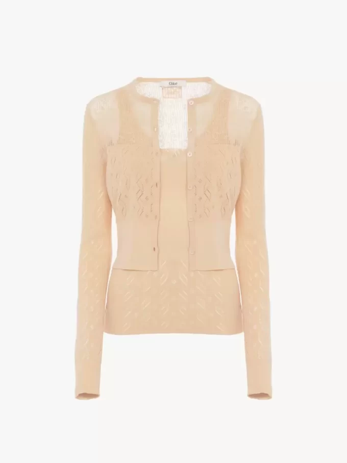 Twin set in cotton knit