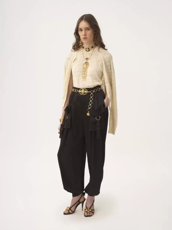 Twin set in cotton-silk knit