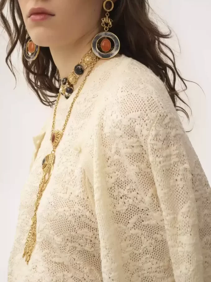 Twin set in cotton-silk knit