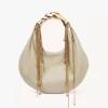 Twisted Shell hobo bag in shiny leather