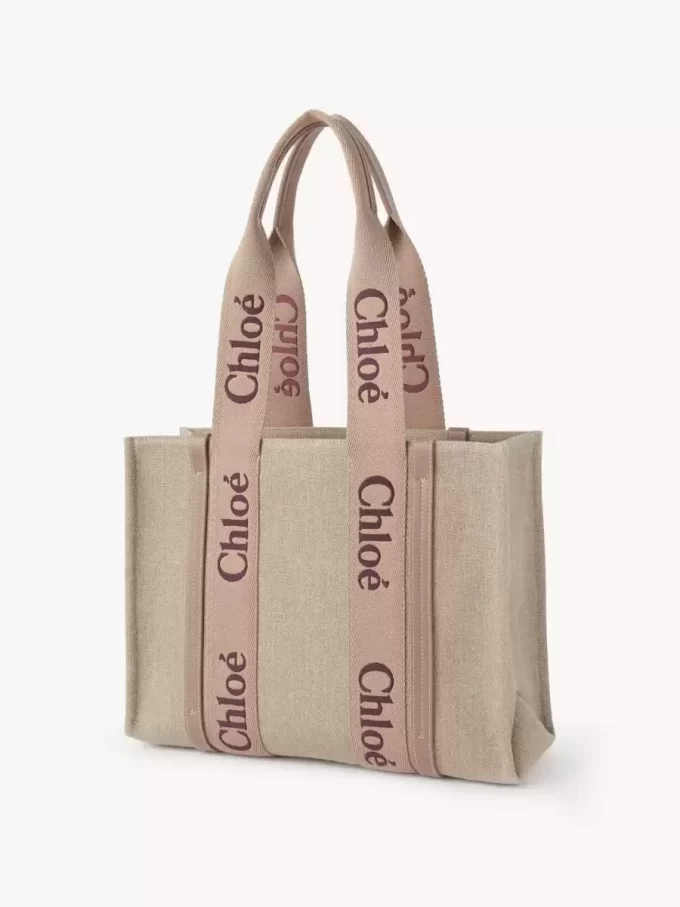 Woody tote bag in linen