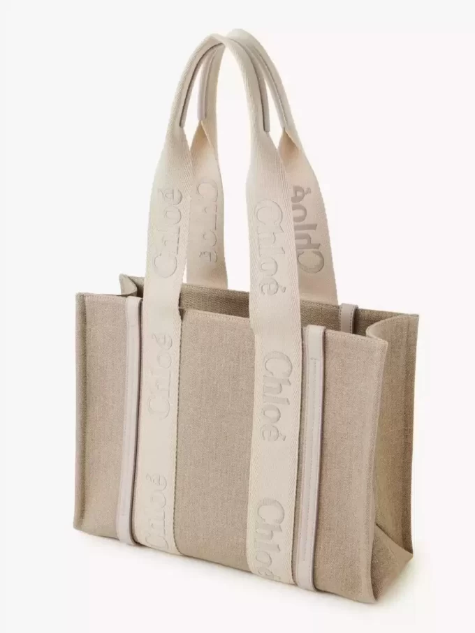 Woody tote bag in linen