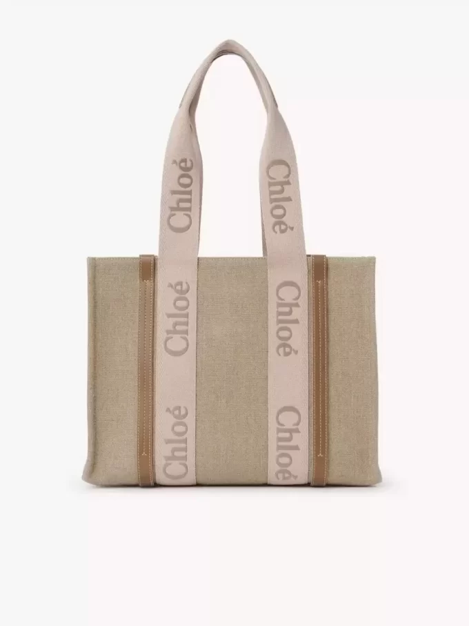 Woody tote bag in linen