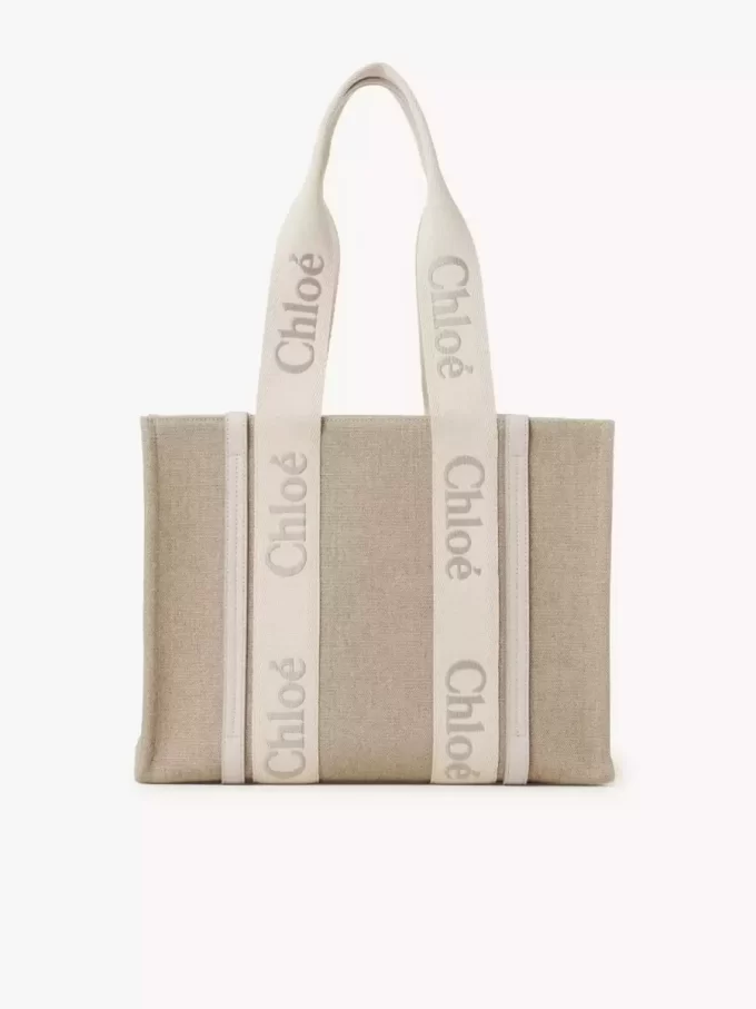 Woody tote bag in linen