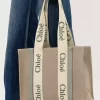 Woody tote bag in linen