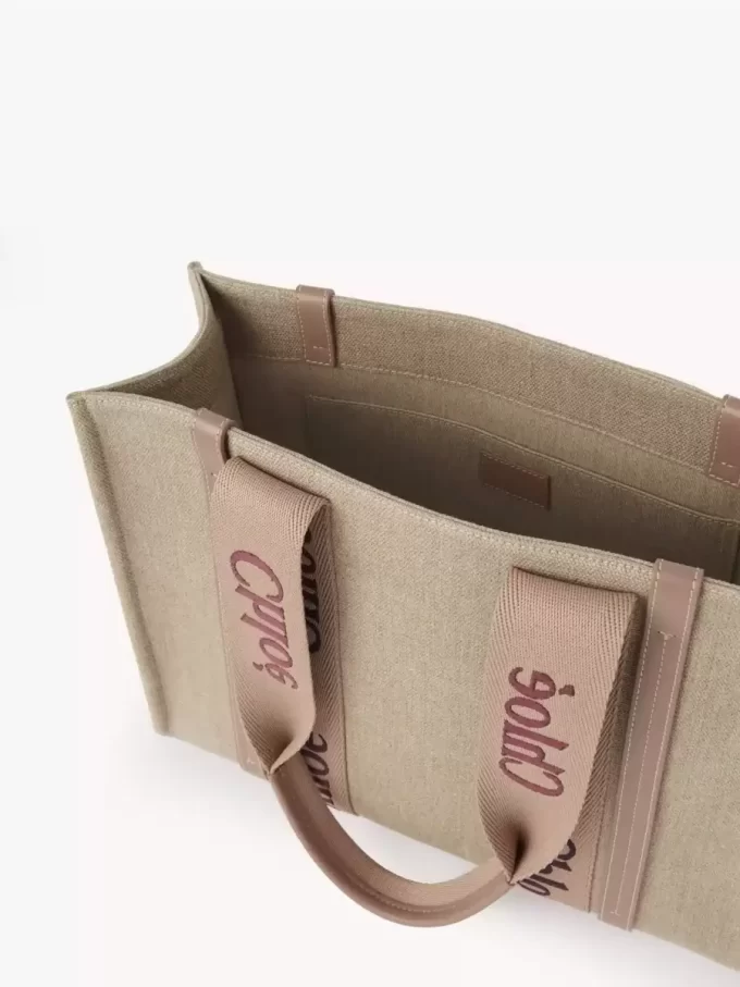 Woody tote bag in linen