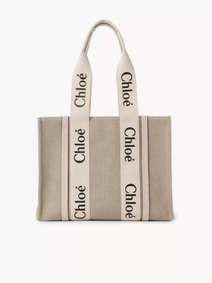 Woody tote bag in linen