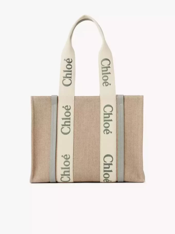 Woody tote bag in linen
