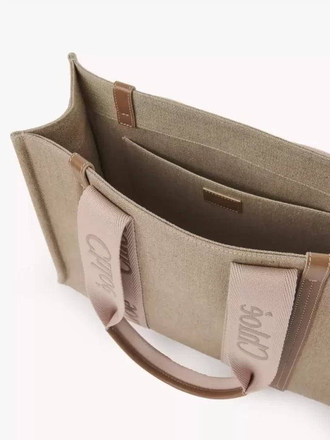 Woody tote bag in linen