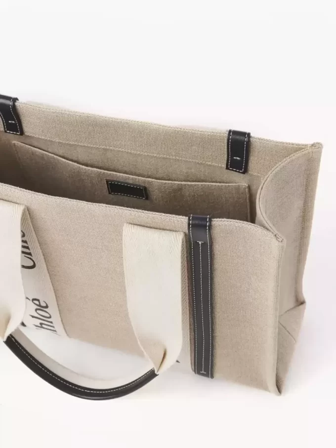 Woody tote bag in linen