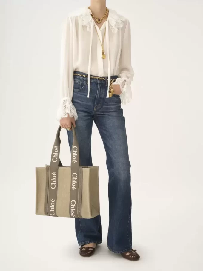 Woody tote bag in linen