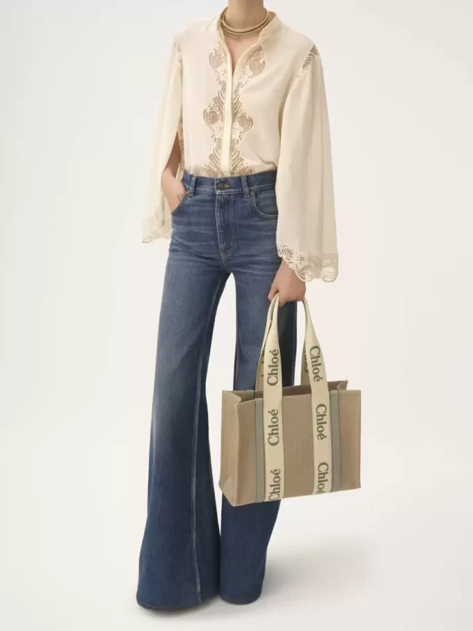 Woody tote bag in linen