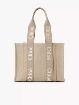 woody tote bag in linen amp leather 1 1 330x440 - Woody tote bag in linen & leather